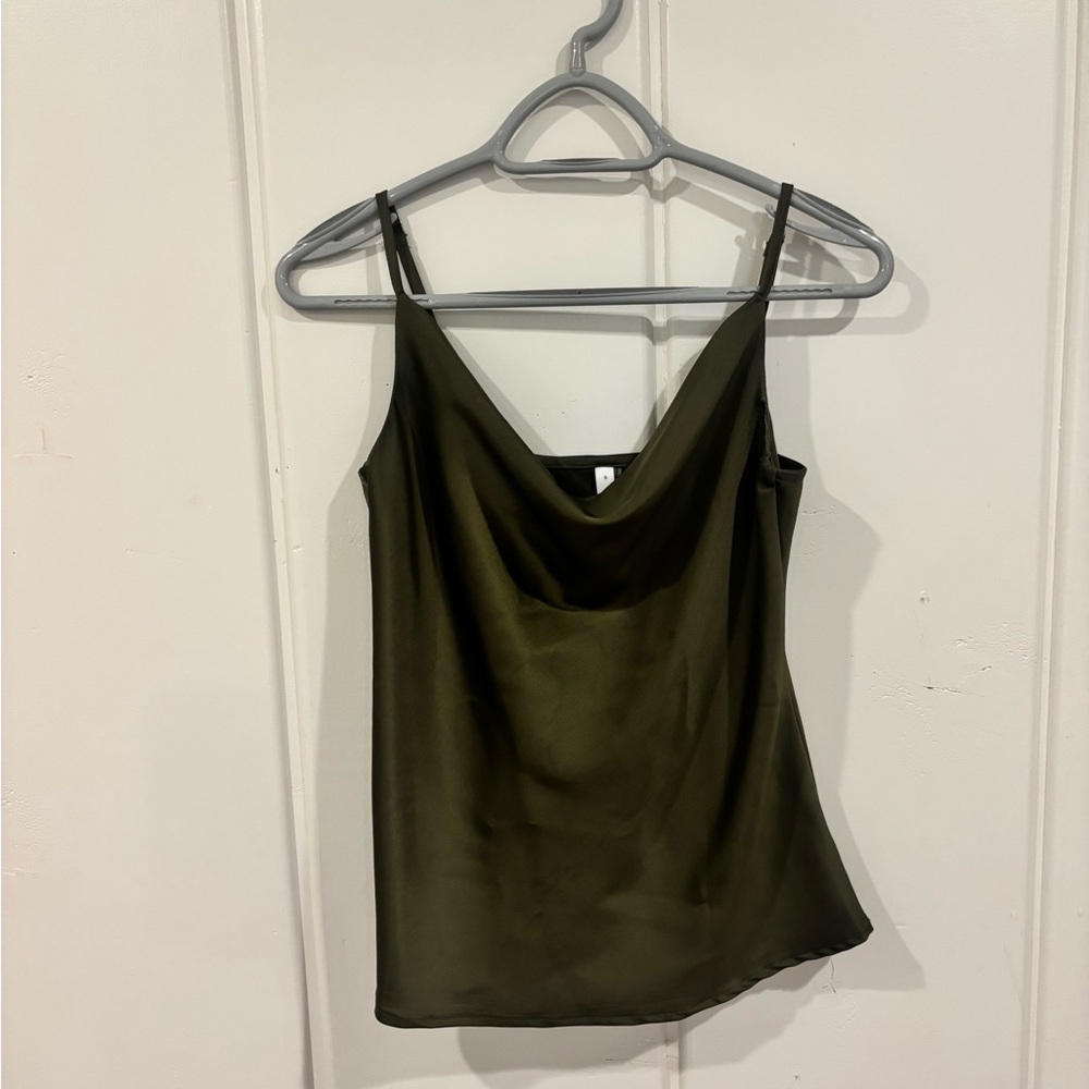 Glam Green Sleeveless Camisole Tank Top